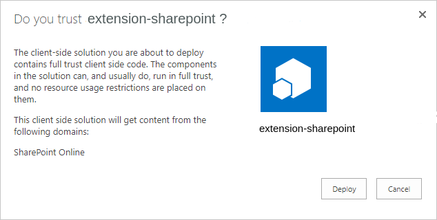 Une page de téléchargement pour l'extension SharePoint